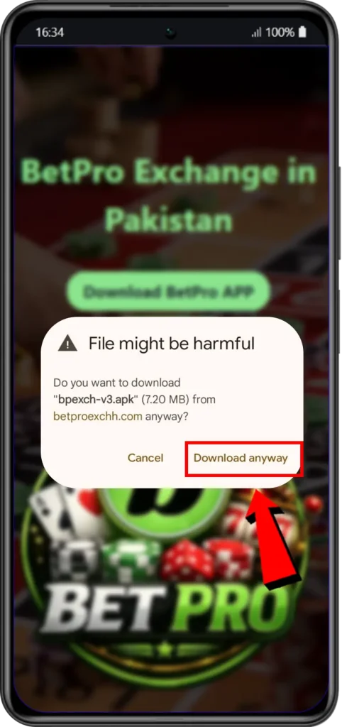 Betpro Download Step 3