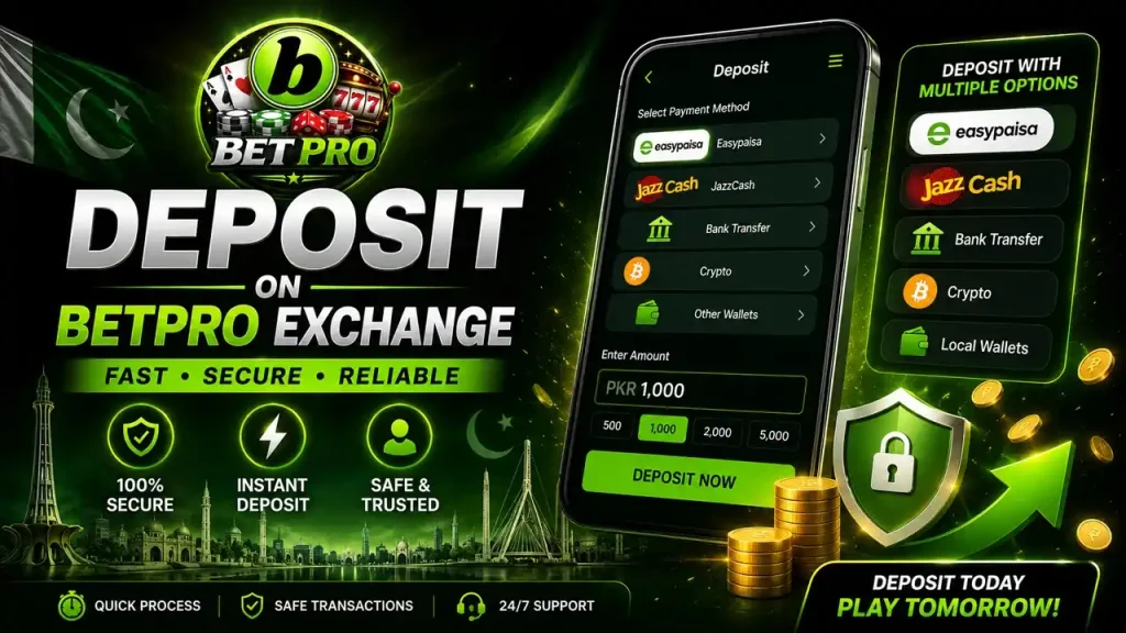 Deposit on BetPro Exchange